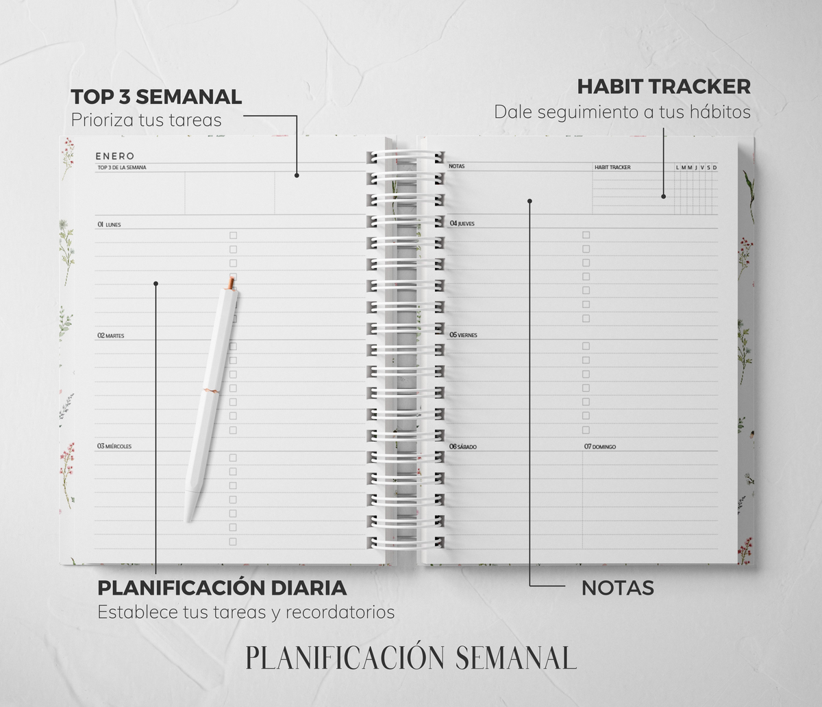 Thepennybug Planner 2024 - Joyful Wildflowers