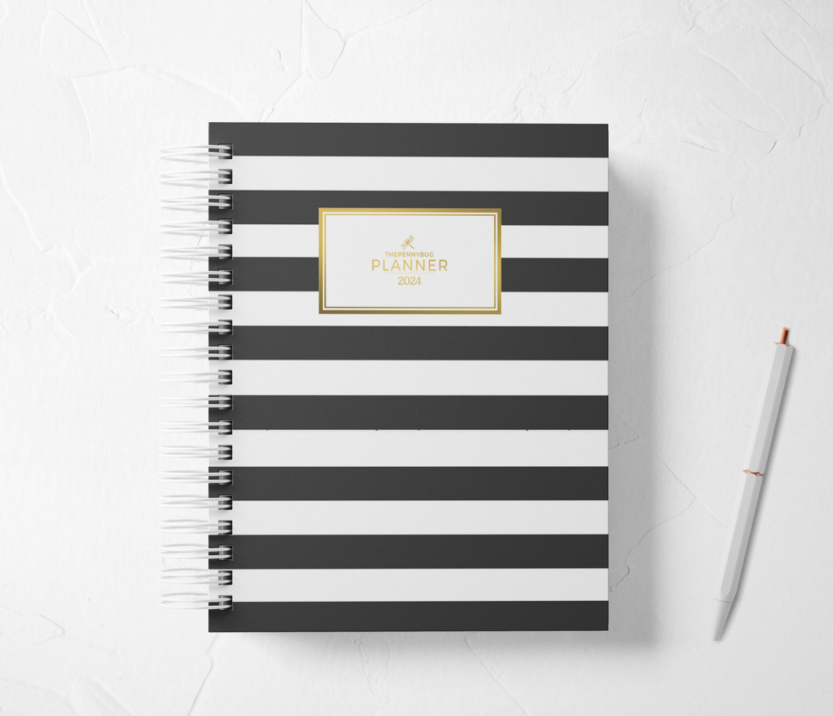 Thepennybug Planner 2024 - Black & White