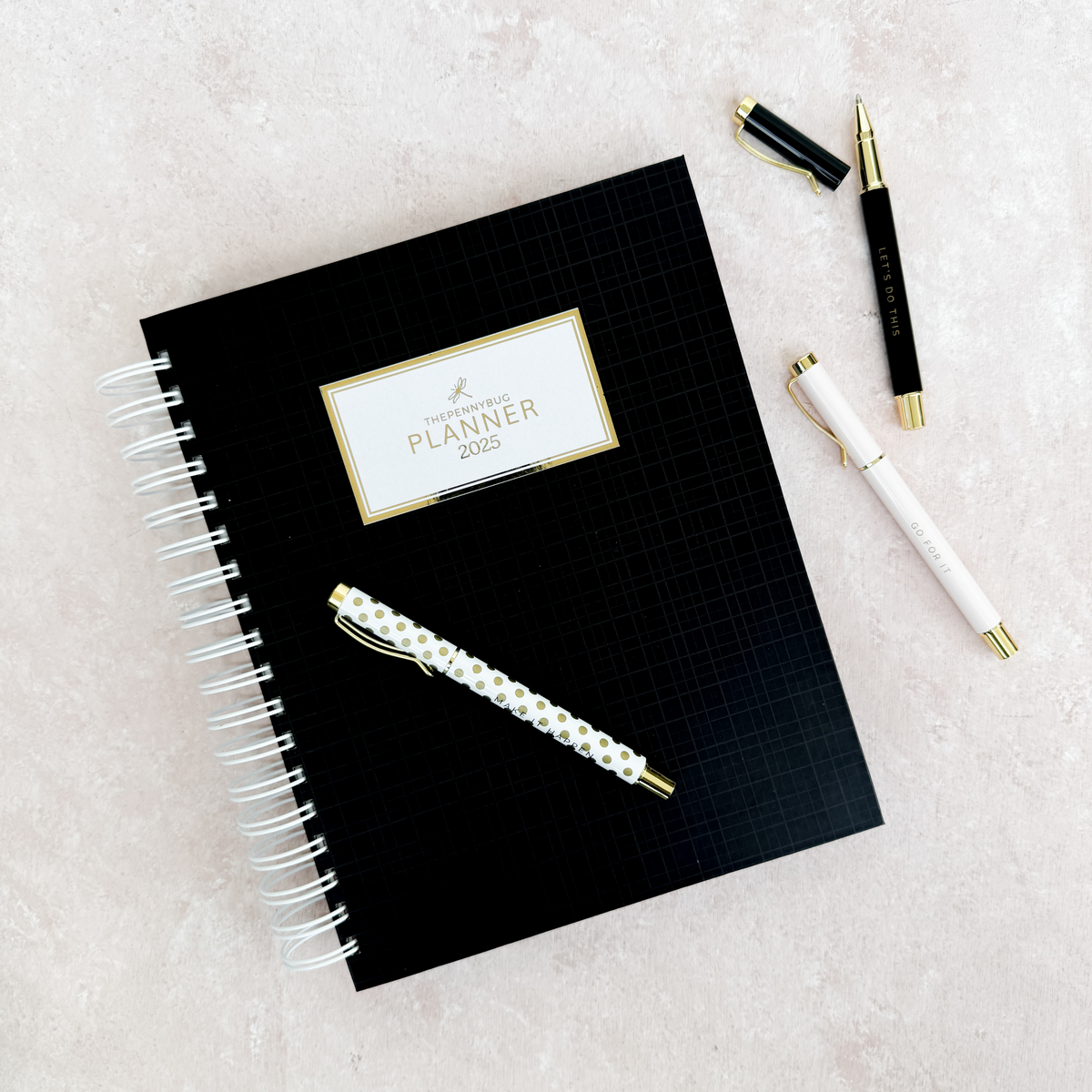 Thepennybug Planner 2025 - Chic Noir