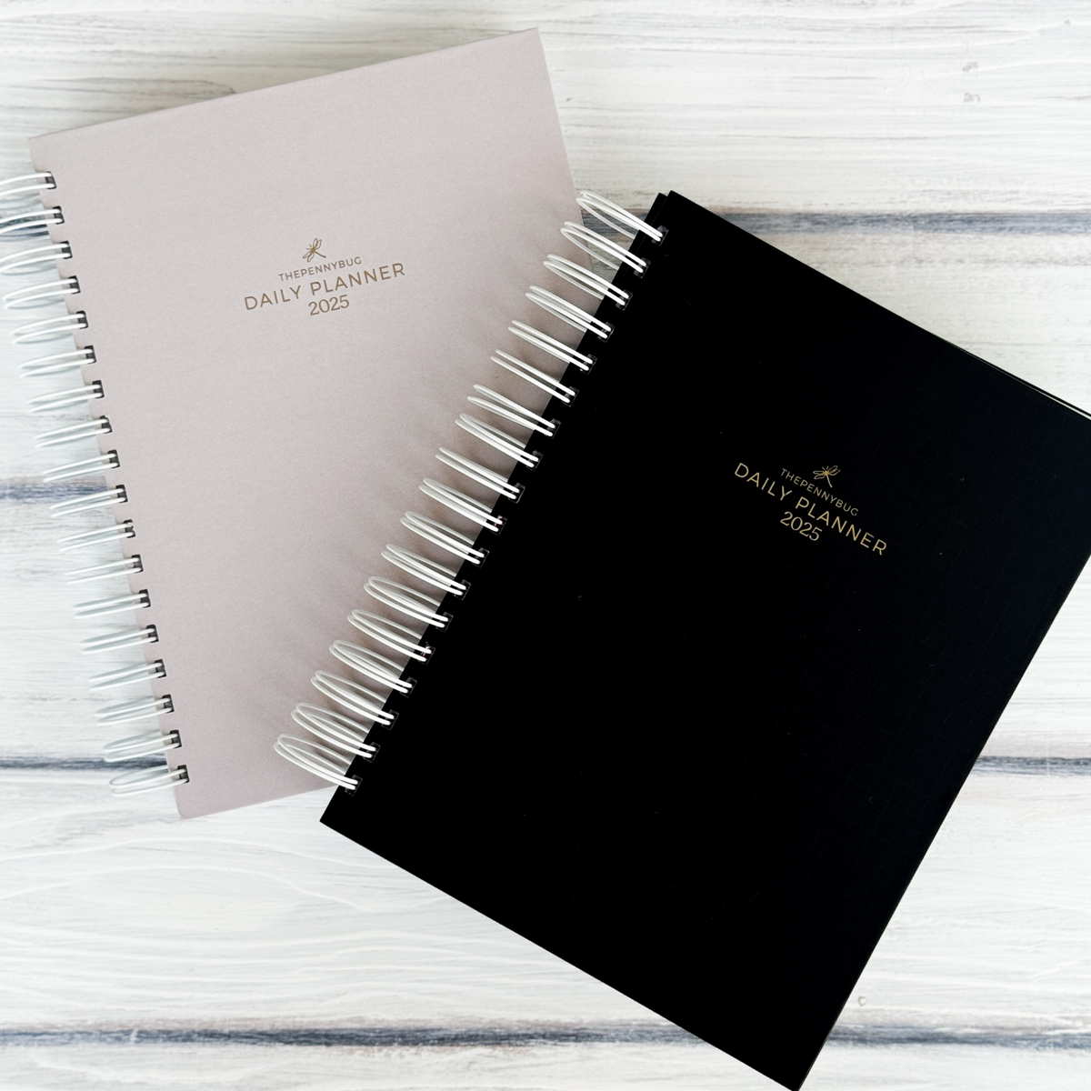 Thepennybug Daily Planner 2025 - Chic Noir